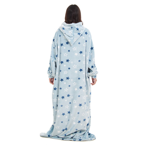 Snuggs Wearable Blanket Monk Pastel Blue Stars